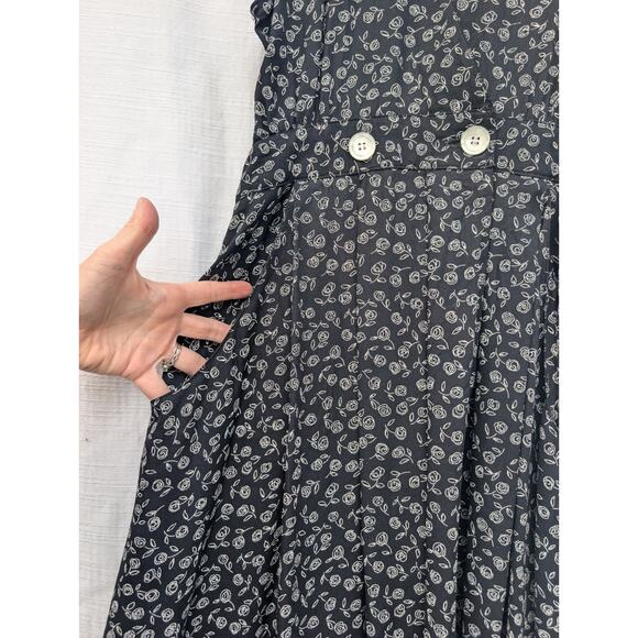 RJ Steven's Vintage Womens Floral Deep V Maxi Jumper Sz 10 Plunge Artsy 90s - Picture 3 of 6